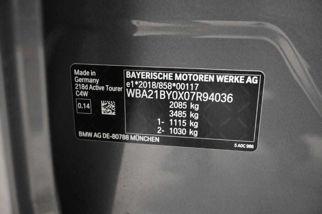 BMW 218D ACTIVE TOURER 136CV STEPTRONIC BUSINESS ( FARI LED - CURVED DISPLAY - AMBIENT LIGHTS - NAVI - MIRROR - PARK ASSISTANT - TELECAMERA POST. )