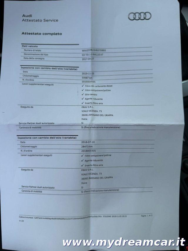 AUDI Q3 2.0 TDI 150 CV S tronic Business