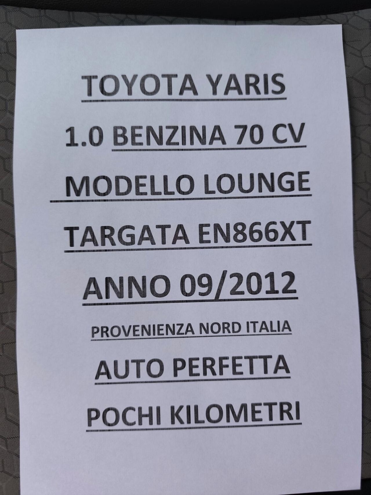 Toyota Yaris 1.0 BENZINA km 91000