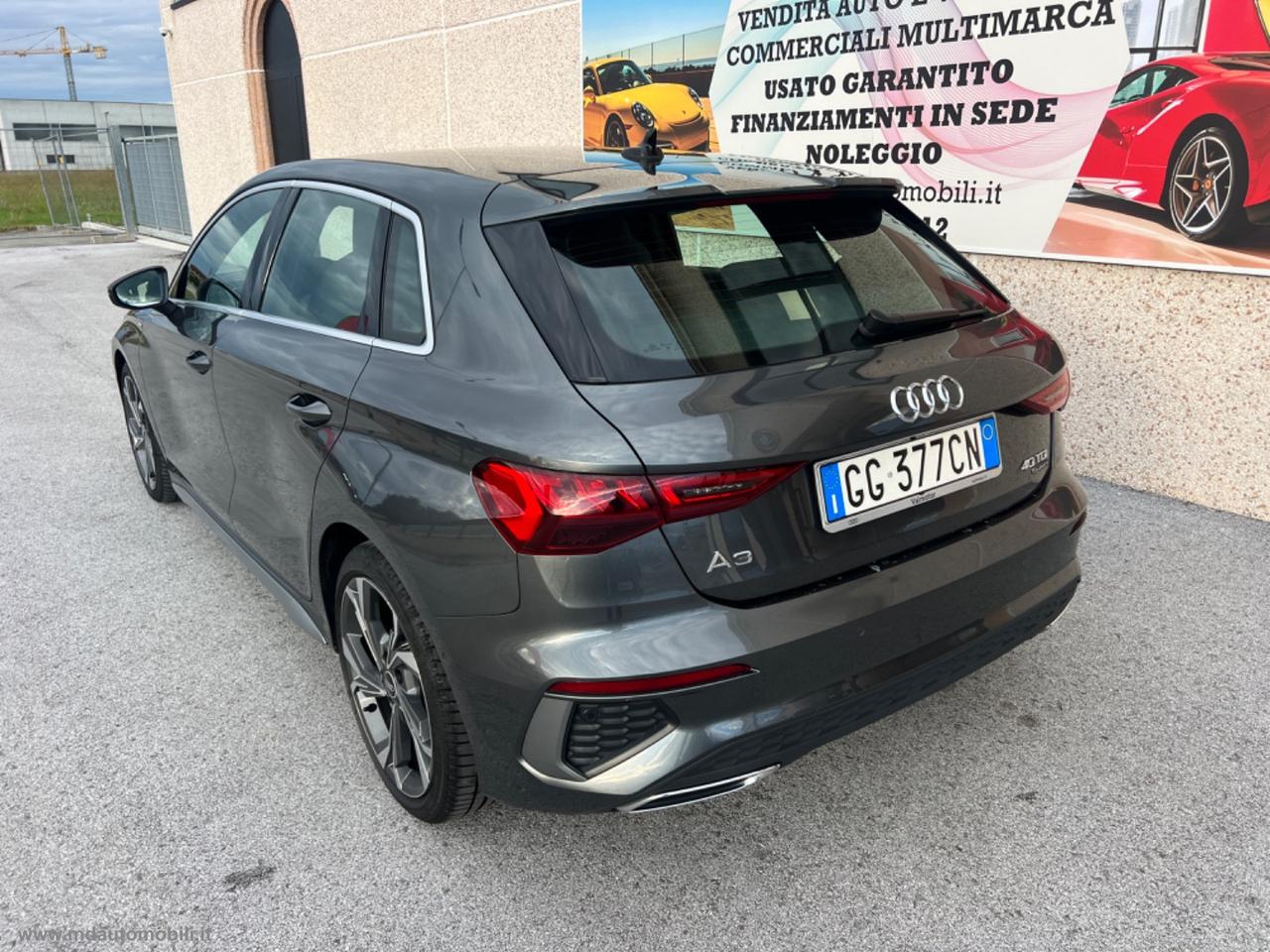 AUDI A3 SPB 40 TDI quattro S tr. S line edit. TAGLIANDI AUDI IVA ESPOSTA