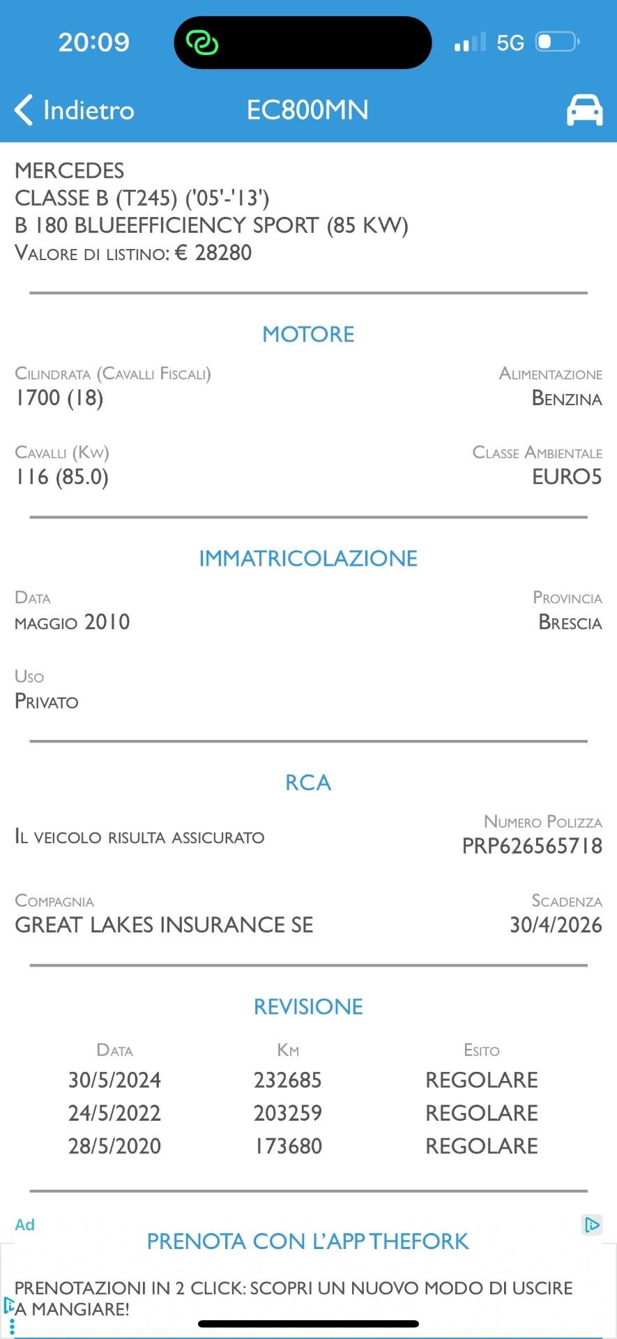 Mercedes B 180 CDI Premium Sport