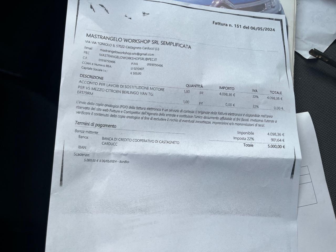 Citroen Berlingo Metano Motore 20mila km - 2013