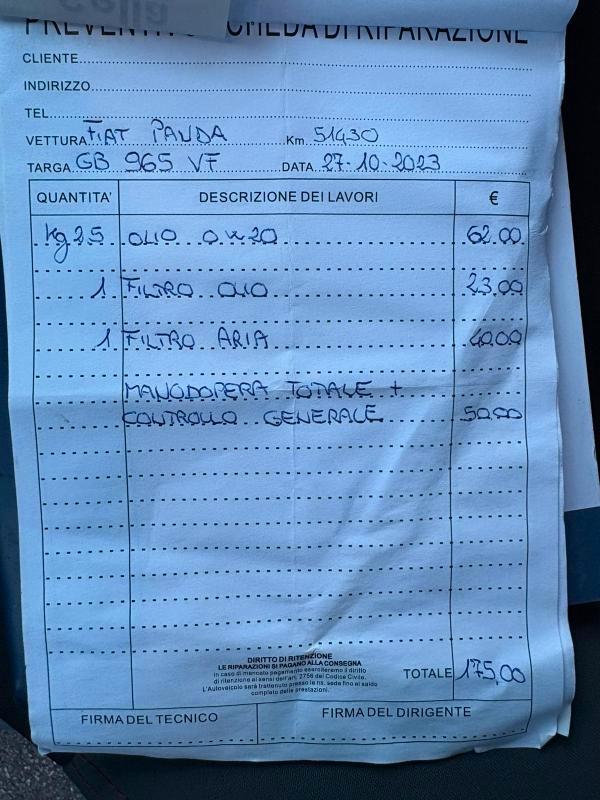 Fiat Panda 1.0 hybrid Easy Connect s&s 70cv ADATTA NEOPATENTATI