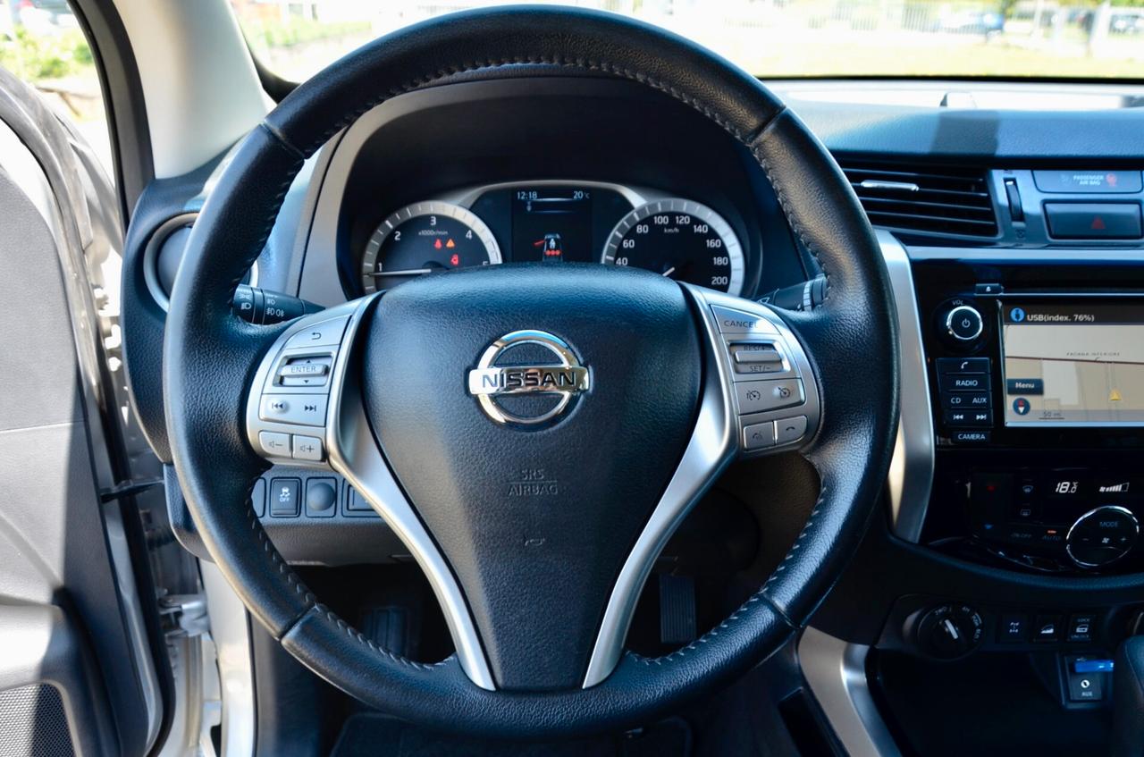 NISSAN NAVARA 2.3 DCI D.CAB 4wd 190cv AUTO, UFF ITALIANA, GANCIO TRAINO, RETRO 360°, PERMUTE