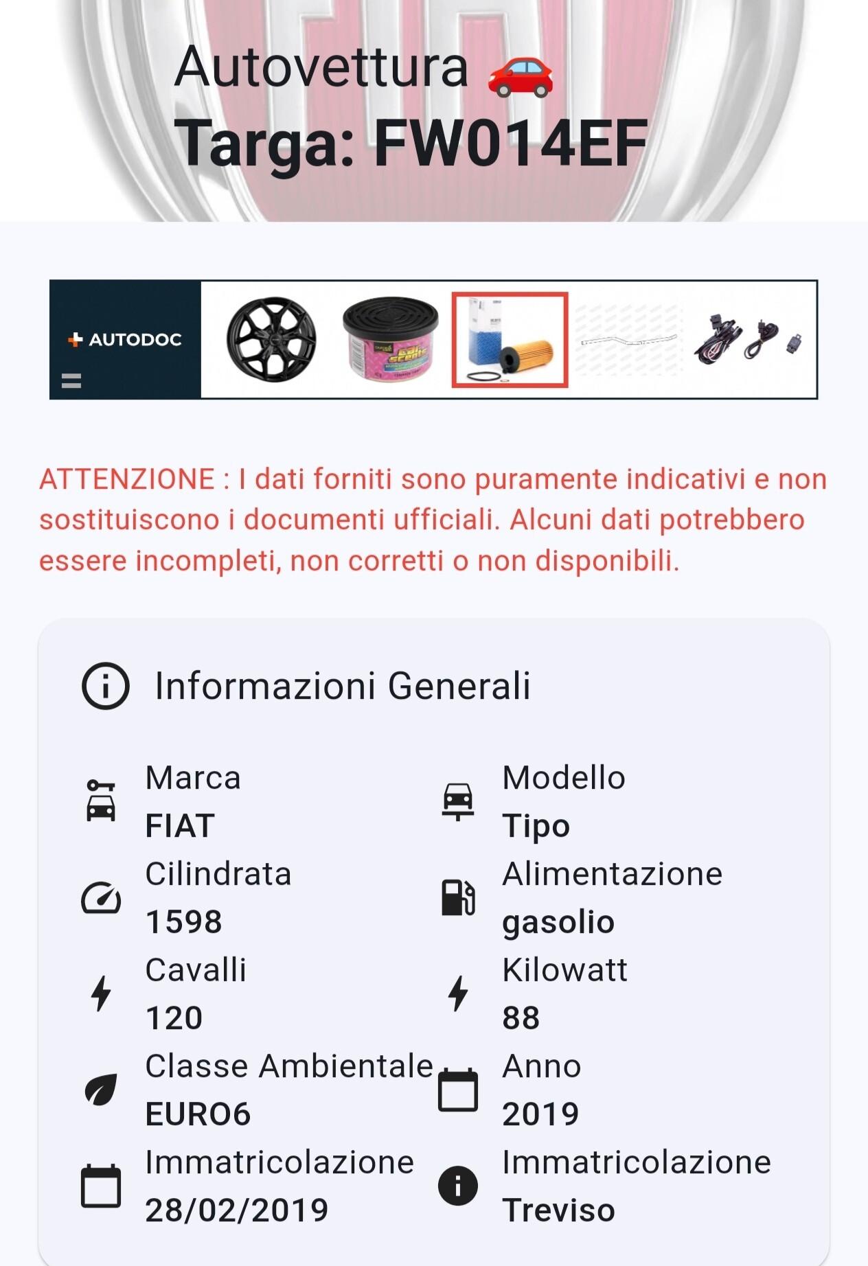 Fiat Tipo SW 2019 perfetta