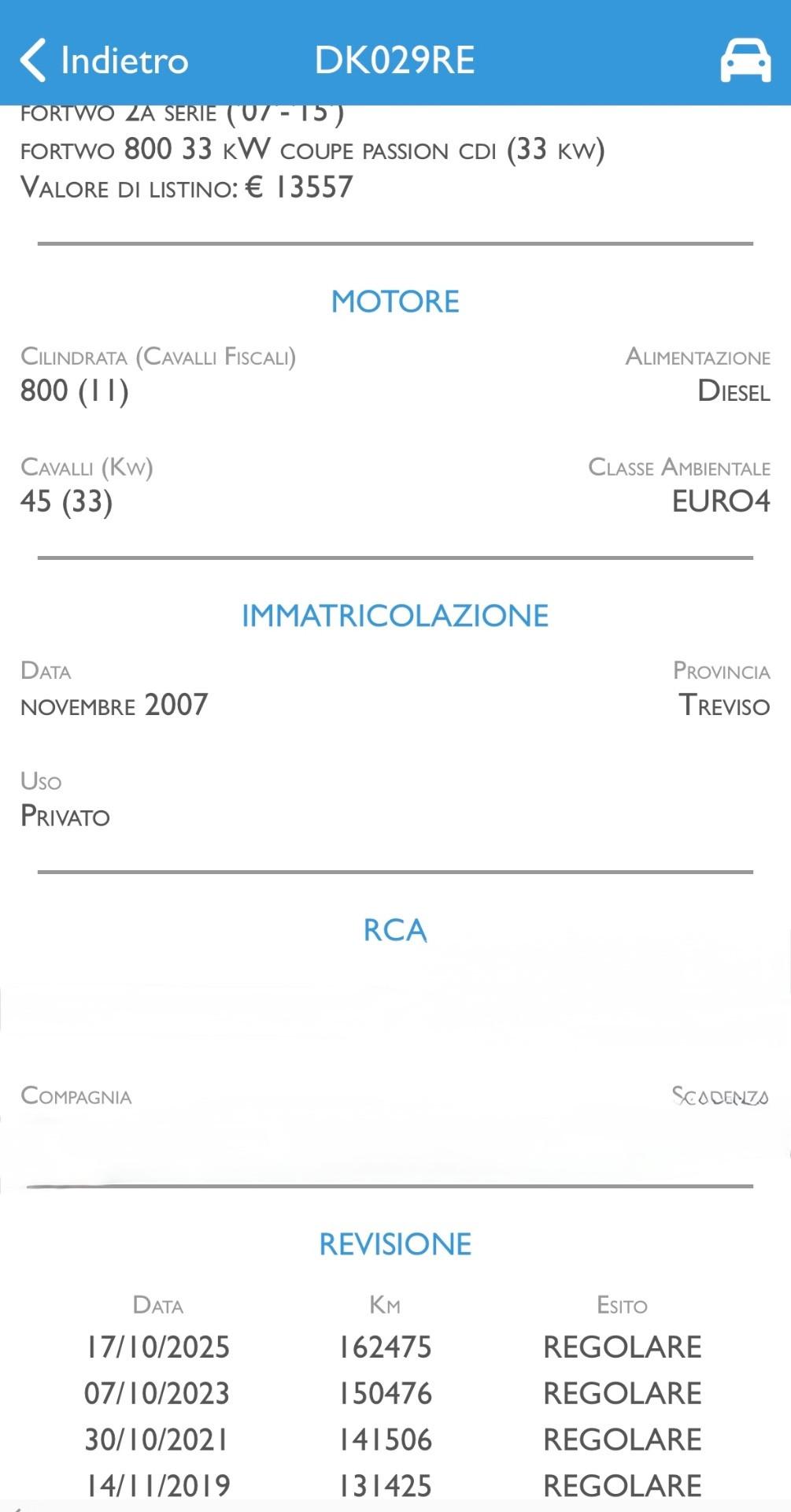 SMART FORTWO 0.8 - GARANZIA TCARS - NEOPATENTE