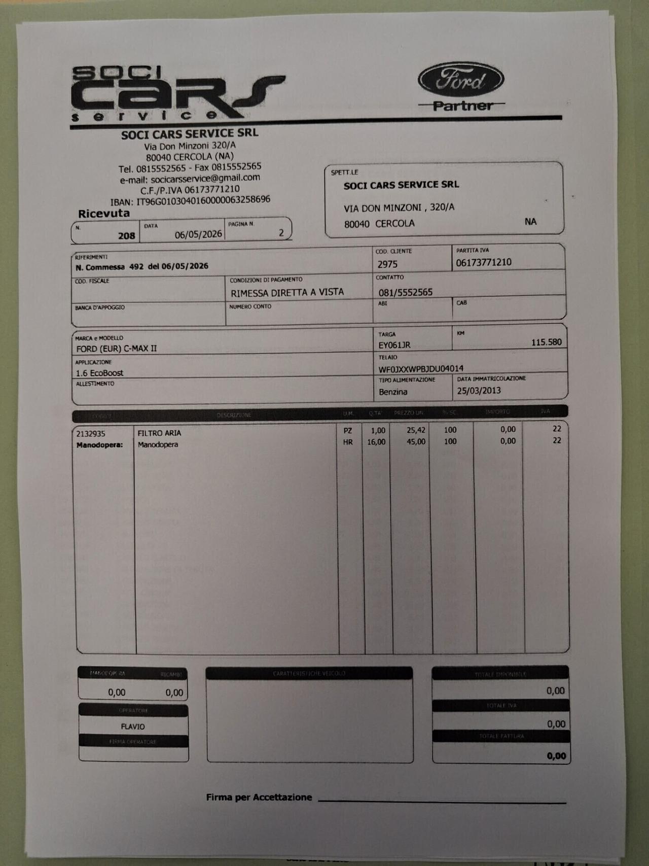 Ford C-Max 1.6 GPL 125cv Plus