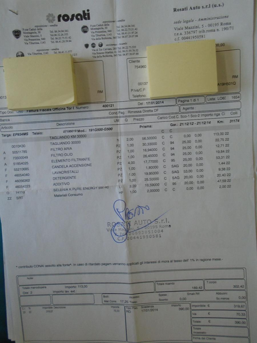 Giulietta 1.4 TB '2012 LAVORI E REVIS. CERTIFICATI