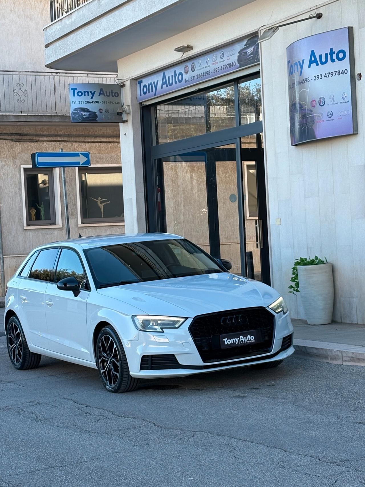 Audi A3 Sportback 30 1.6 tdi Sport 116cv s-tronic NAVI,FULL LED,ANDROID AUTO,SENS.PARCHEGGIO,BLUETOOTH,BLOCK