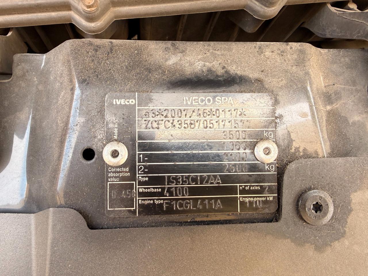 Iveco daily 35C15 (3.0) Cassone fisso IVA COMPRESA