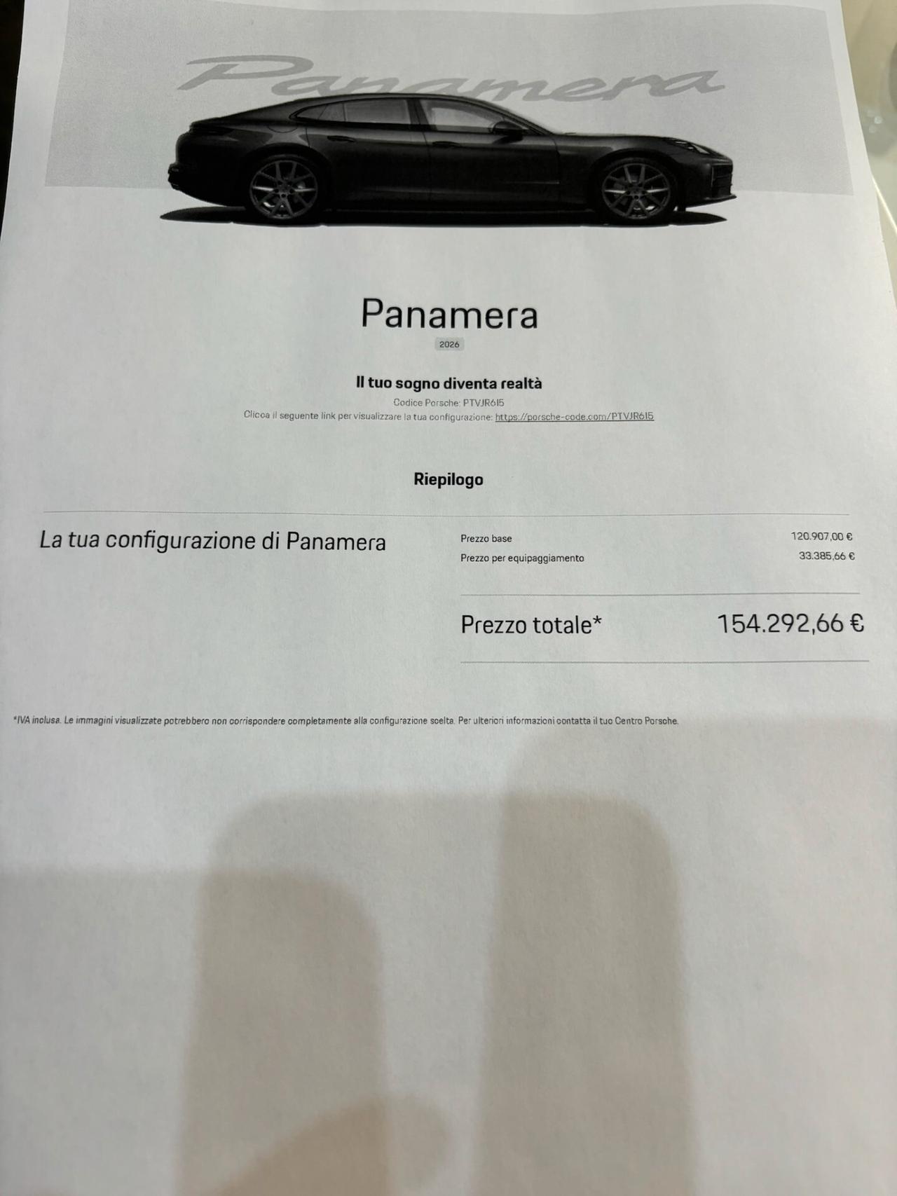 Porsche Panamera 2.9 V6 354CV IPER FULL -TETTO-MY 24