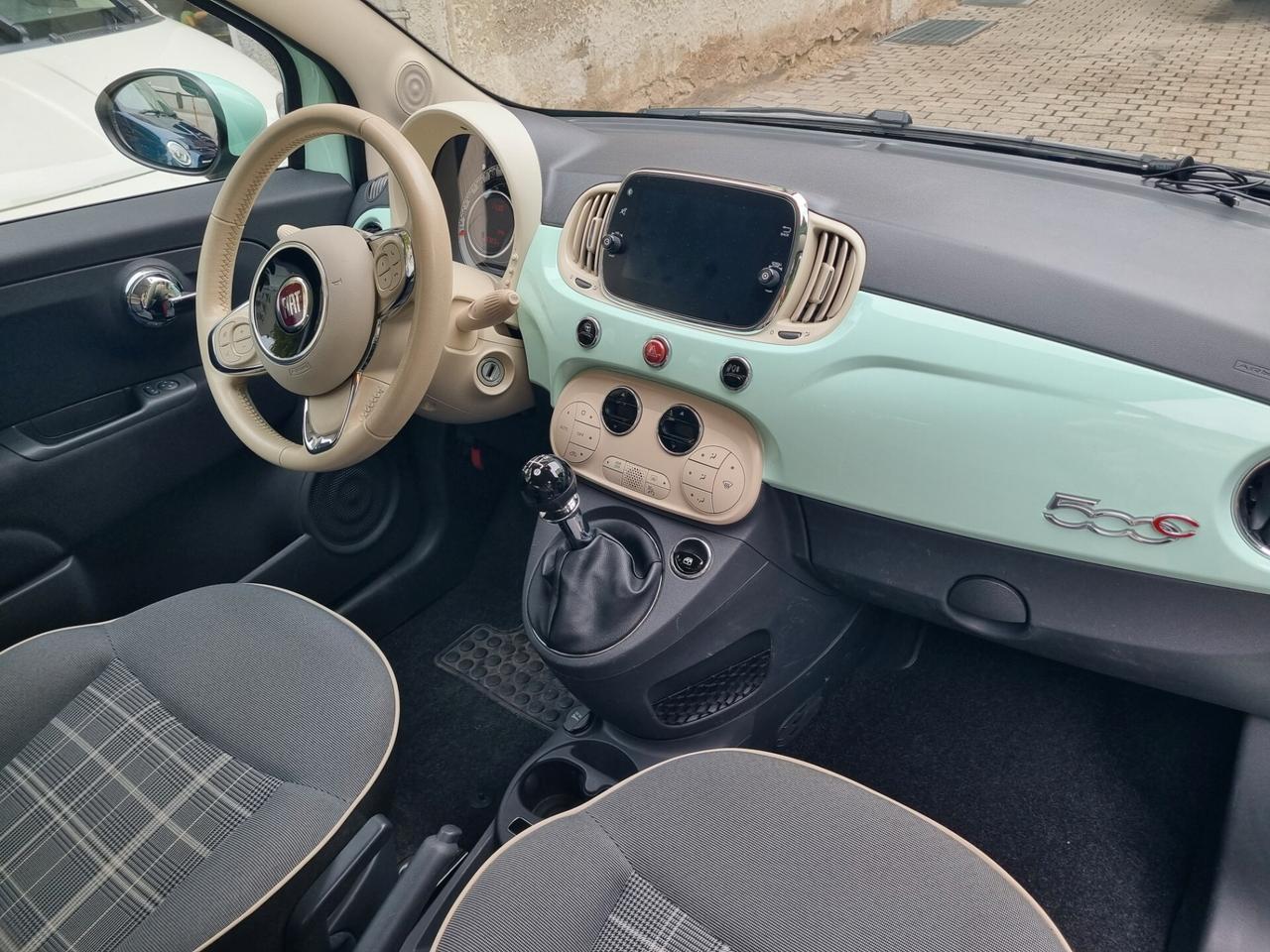 Fiat 500 C Lounge 69cv anno2017 km62000 neopat
