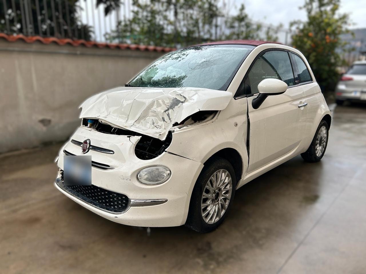 Fiat 500C Cabrio 1.2 Benzina - 2017 Incidentata