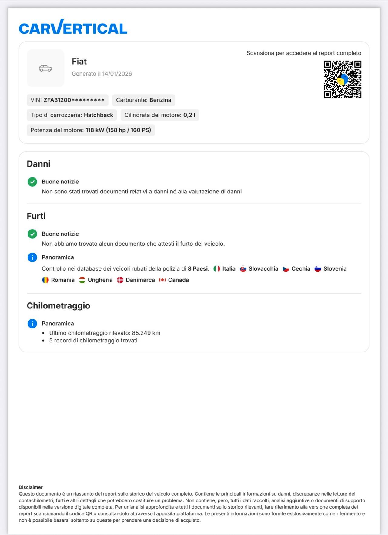 Abarth 595 C 1.4 Turbo T-Jet 160 CV MTA Competizione