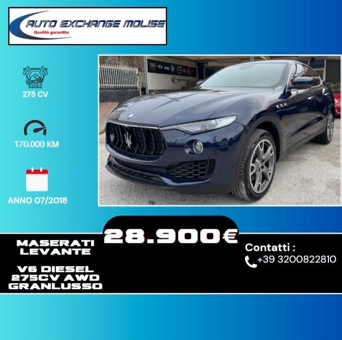 Maserati Levante V6 Diesel 275 CV AWD Granlusso