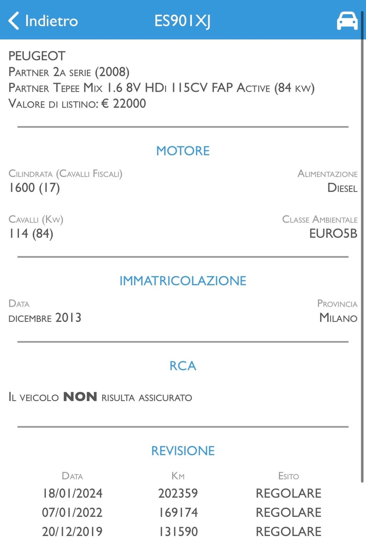 Peugeot Partner Tepee Mix 1.6 8V HDi 115CV FAP Active
