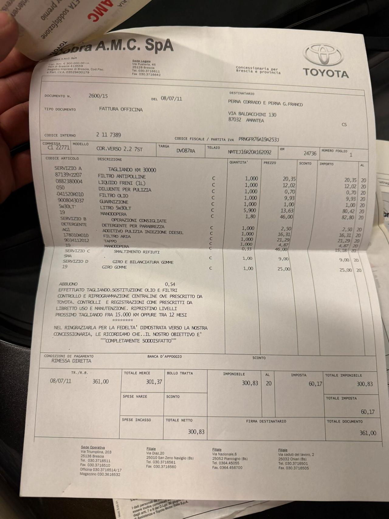 Toyota Corolla Verso 2.2 16V D-4D 7 POSTI