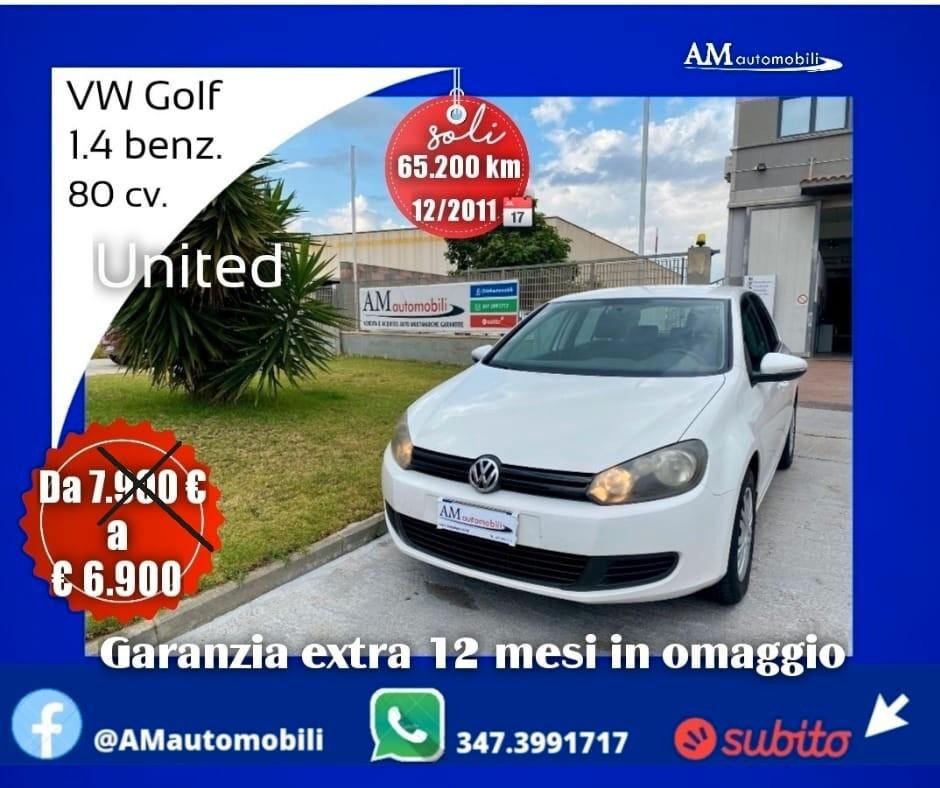 Volkswagen Golf 1.4 benzina 80 cv. *SOLI 65.000 km