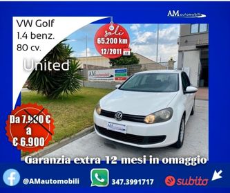 Volkswagen Golf 1.4 benzina 80 cv. *SOLI 65.000 km