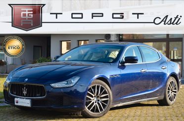 MASERATI GHIBLI 3.0 V6 DS 275cv AUTO, TUTTI SERVICE UFF MASERATI, UFF ITALIANA, 19", NAVI, RETROCAMERA, PERMUTE