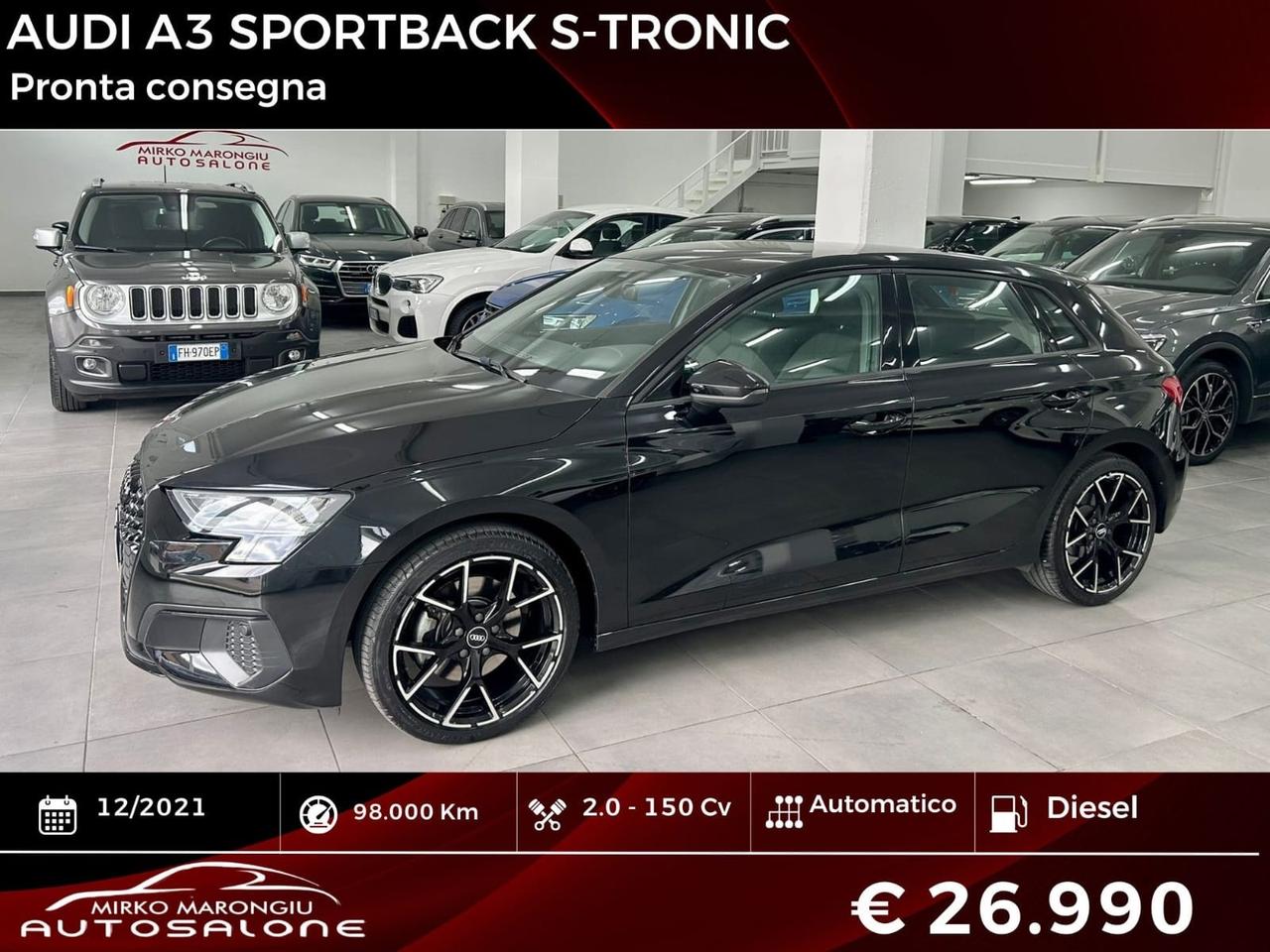 Audi A3 2.0 150 SPB 35 TDI S tronic FINANZIABILE