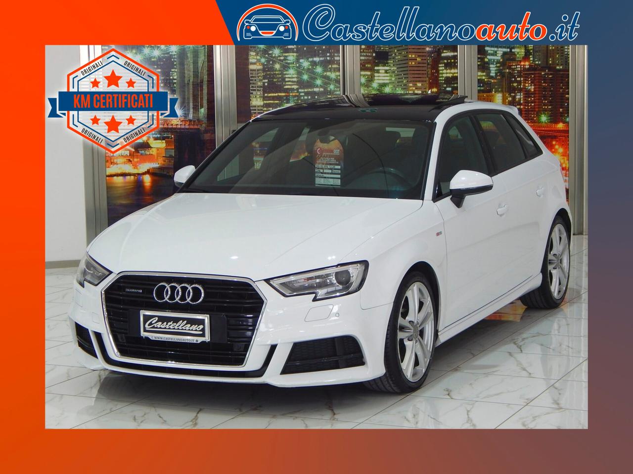 Audi A3 SPB 2.0 TDI S-Line Quattro Stronic TETTO-NAVI-PELL