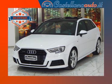 Audi A3 SPB 2.0 TDI S-Line Quattro Stronic TETTO-NAVI-PELL