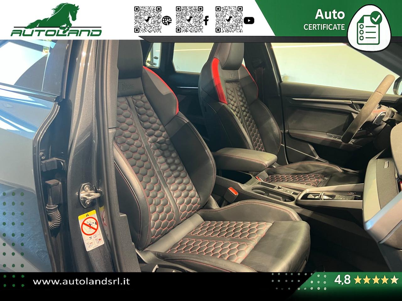 Audi RS3 Sportback 2.5 tfsi quattro s-tronic TETTO - MATRIX- B&O - MASSAGGIO - ACC