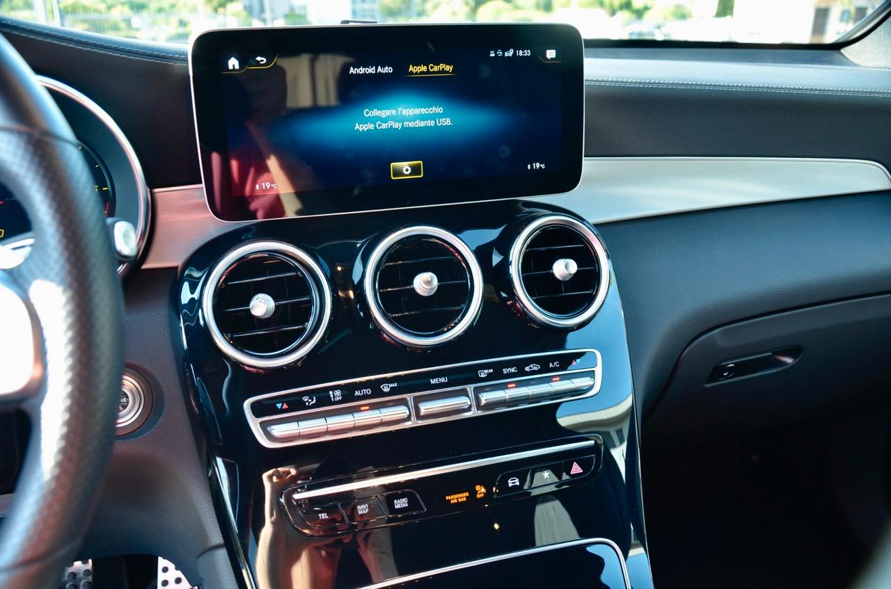 MERCEDES-BENZ GLC COUPE 300d PREMIUM AMG 4MATIC 245cv AUTO, UNICOPROP, SERVICE MERCEDES, UFF ITALIANA, EURO 6D, TETTO, NIGHT PACK, FARI LED, RETROCAMERA, PERMUTE