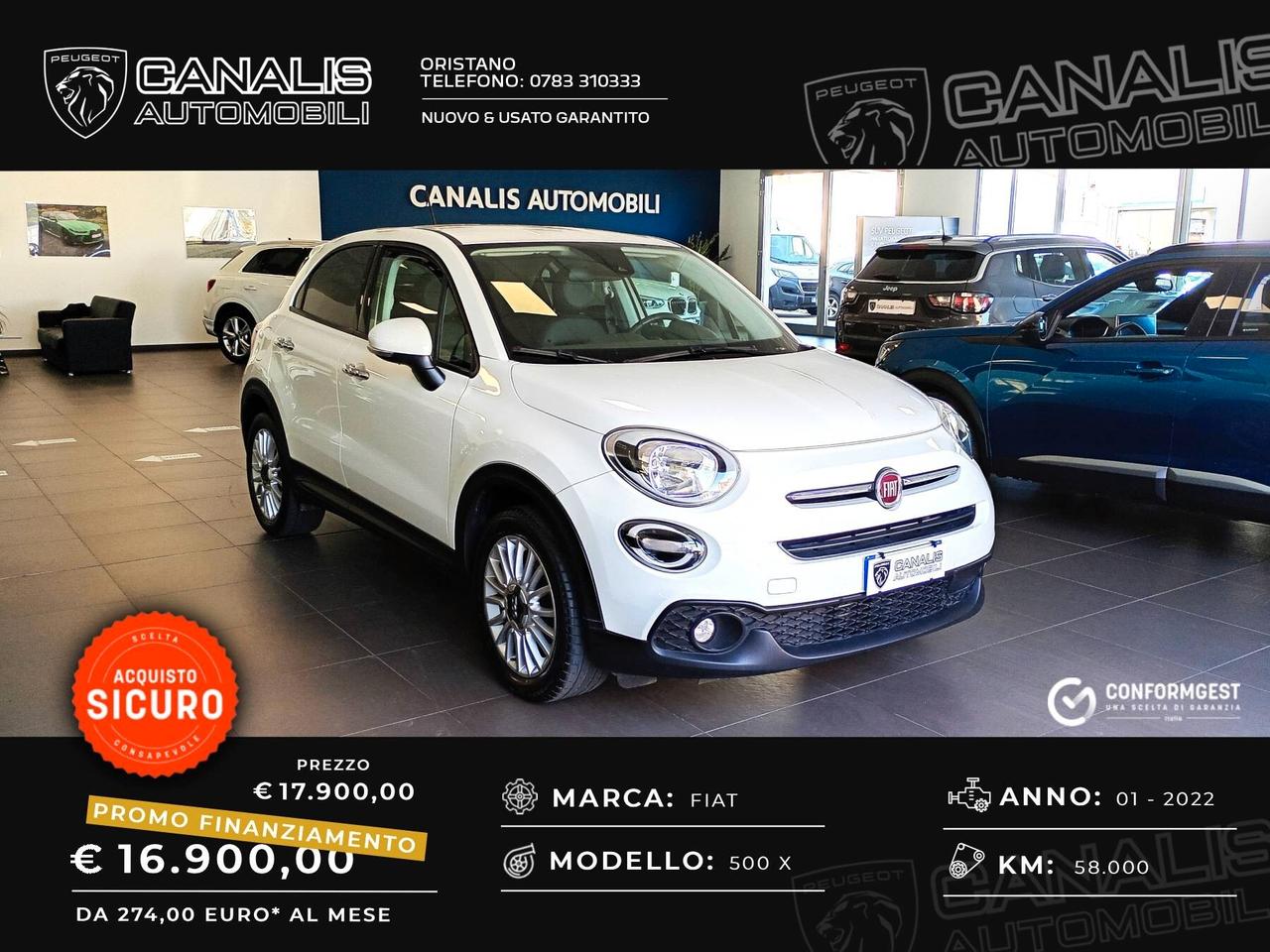 Fiat 500X 1.3 MultiJet 95 CV Connect - 2022 - AZIENDALE