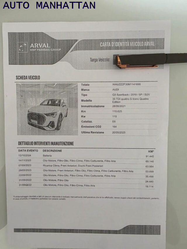 AUDI Q3 SPORTBACK quattro S tronic S line edition