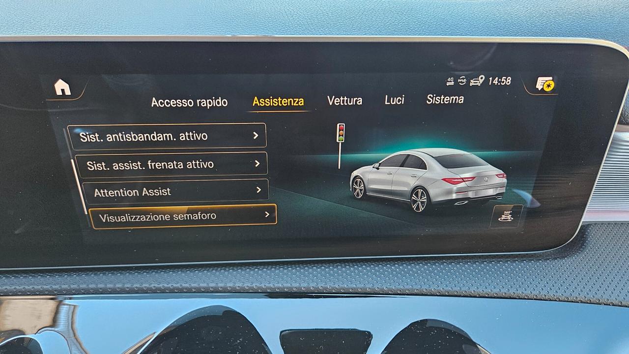 Mercedes-benz CLA 200 Coupe Premium AMG auto 163CV NAVY-CAM-SED.RISC