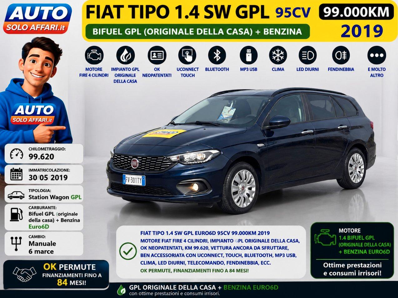 Fiat Tipo Station Wagon Tipo SW 1.4 GPL EURO6D 99.000KM 2019