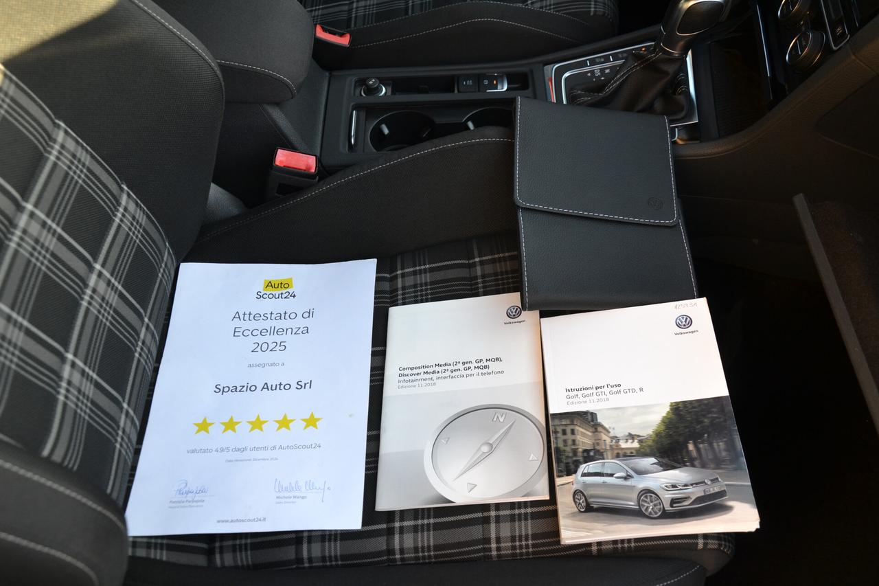 Volkswagen Golf 2.0 TDI DSG 184CV GTD *UNIPRO'+FULL LED+ VIRTUAL*