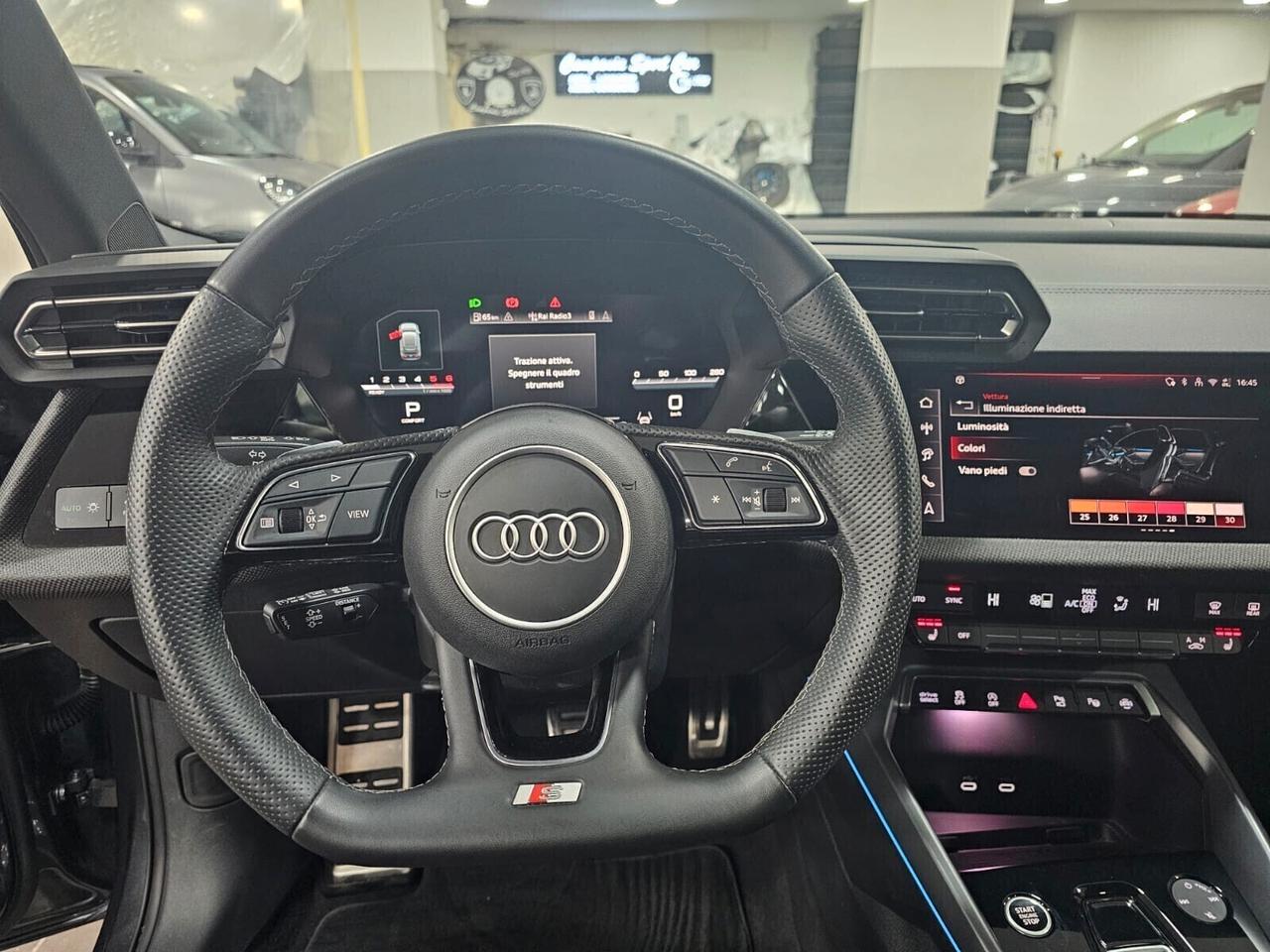 NUOVA AUDI A3 SPORTBACK SPB S-LINE 35TDI 150CV S-TRONIC BLACK -LUCI- SONOS- SEDILI ELETTRICI-RISCALDATI-MASSAGGIANTI