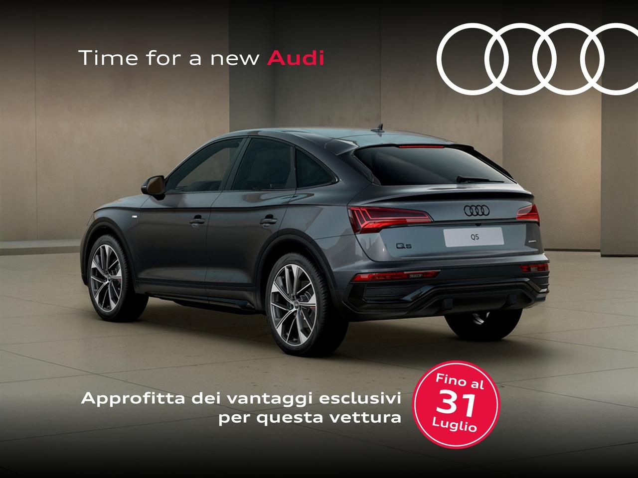 Audi Q5 sportback 40 2.0 tdi mhev 12v identity black quattro s-tronic