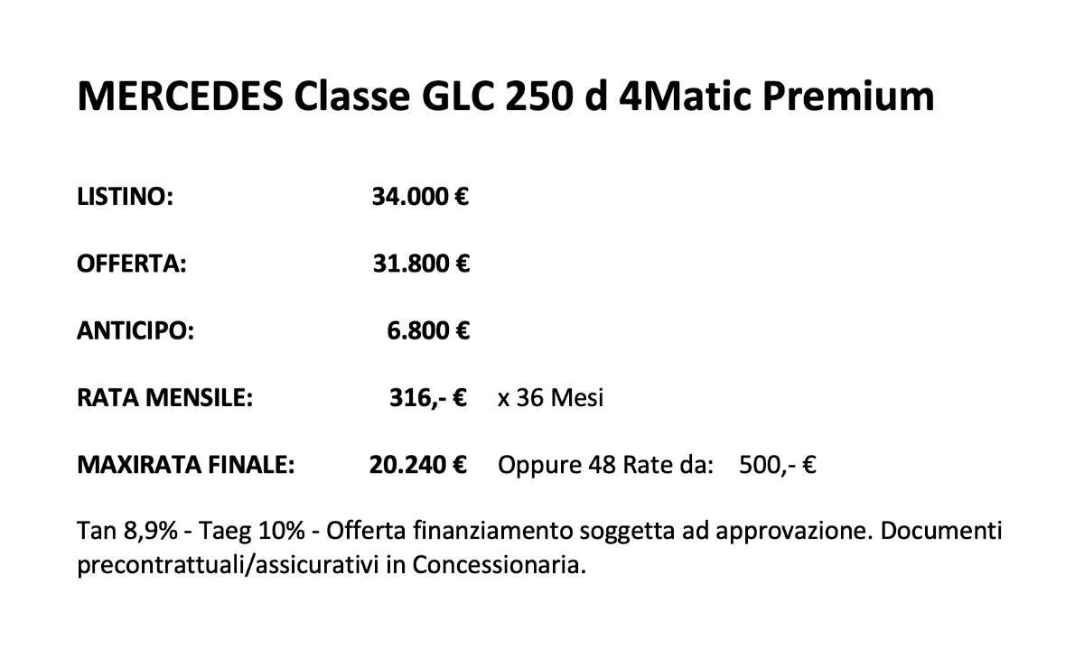 MERCEDES Classe GLC 250 d 4Matic Premium