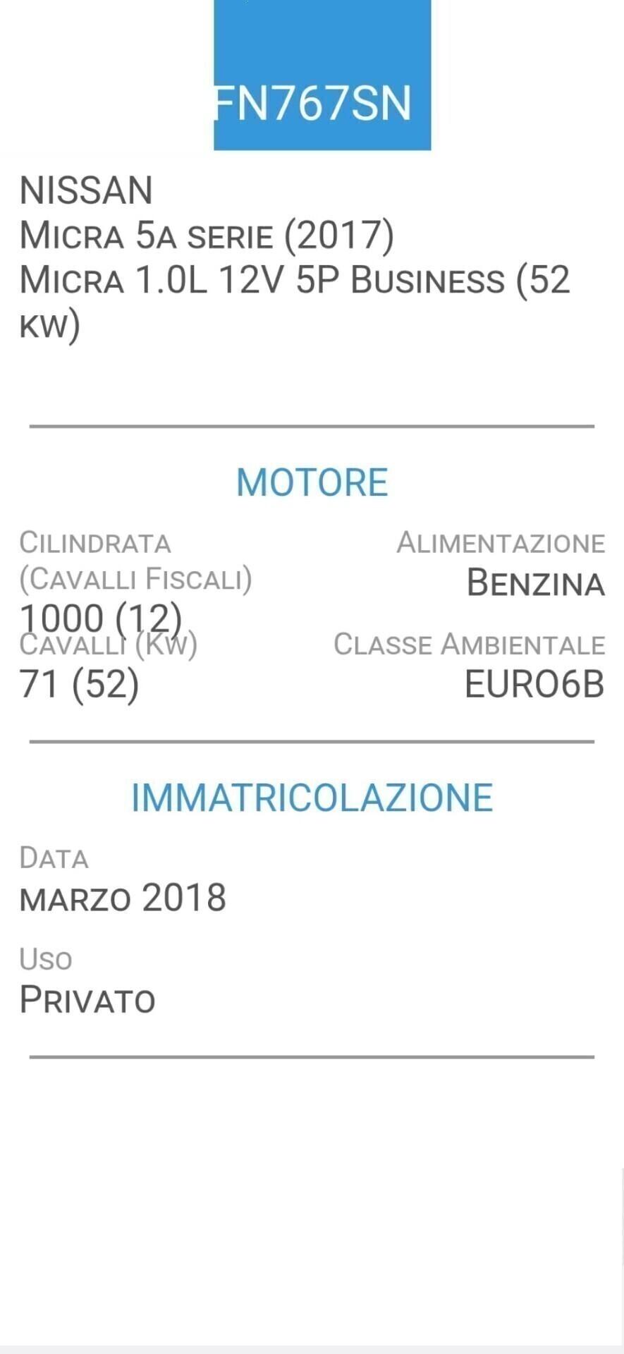 NISSAN MICRA 1,0-UNICA PROPR-2 REVISIONI-EURO 6B
