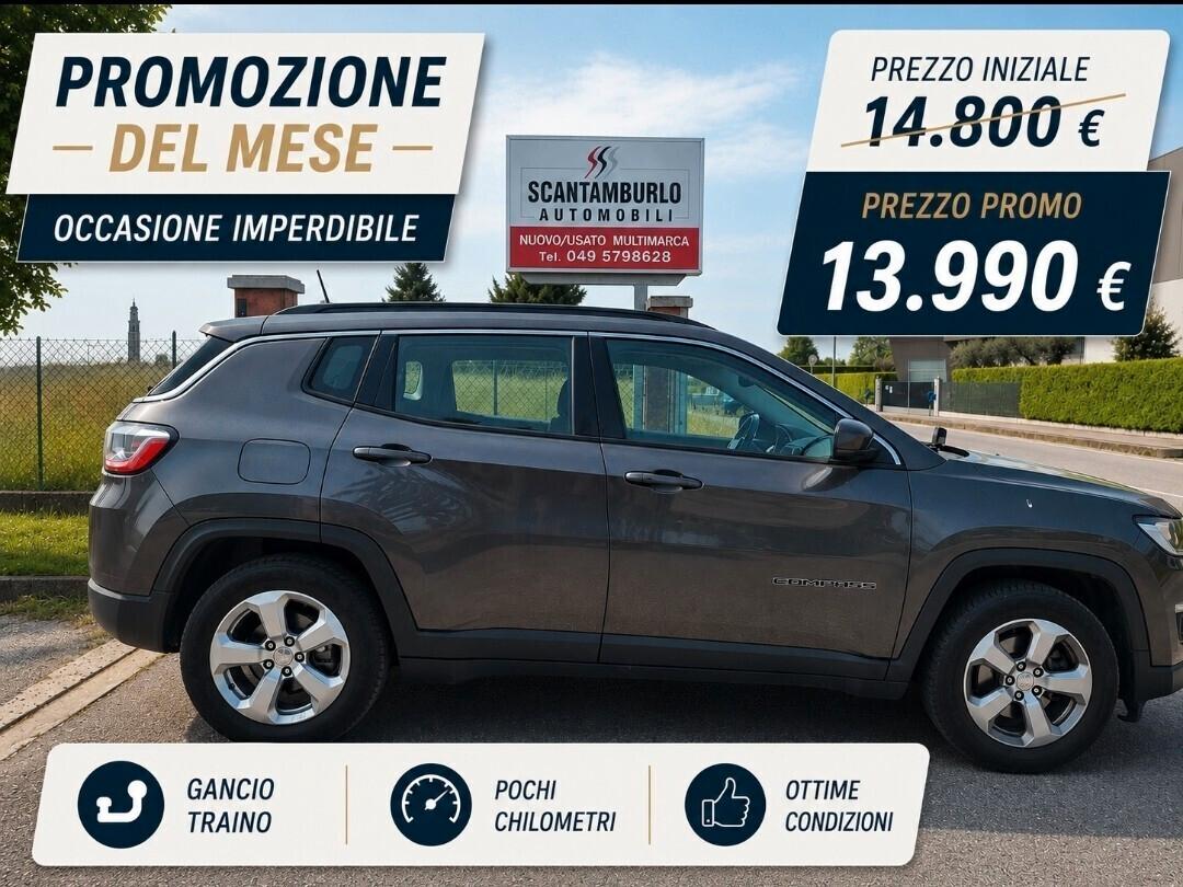 Jeep Compass 1.6 Multijet II 2WD Longitude + gancio traino