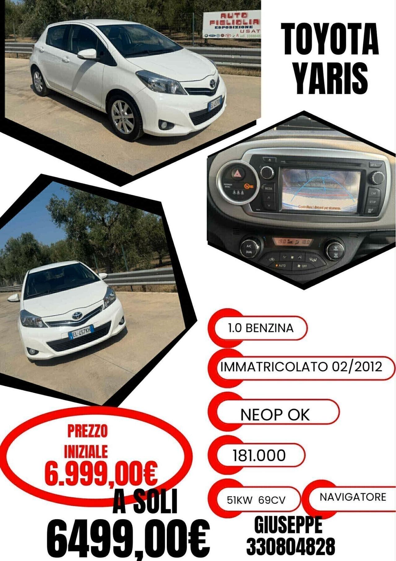 Toyota Yaris 1.0 BENZINA ''navig, retr,'' 2012 neop ok