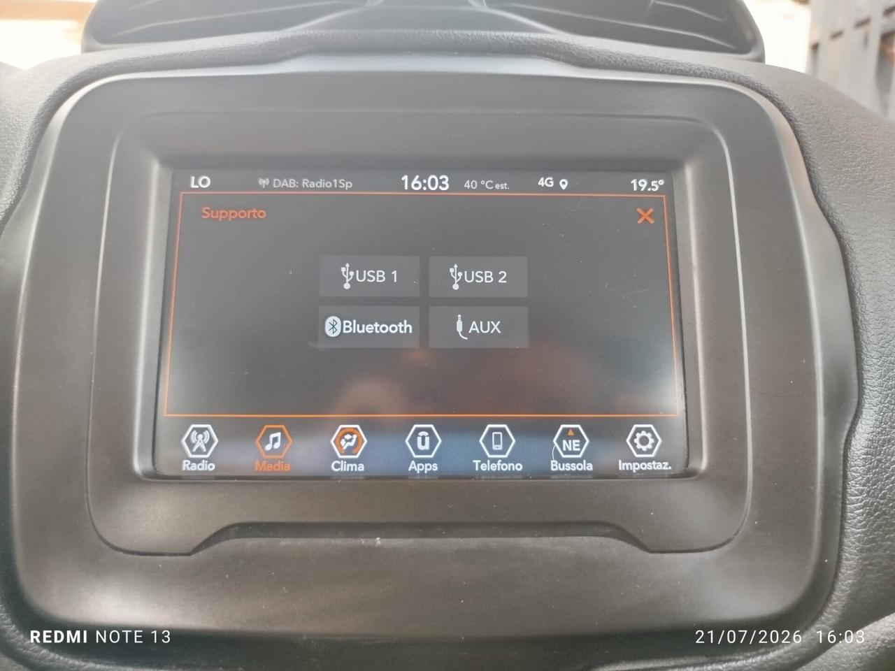 RENEGADE 1.6 Mjt 130 CV Limited *PREZZO VERO* UNIPRO-CRONO TAGLIANDI