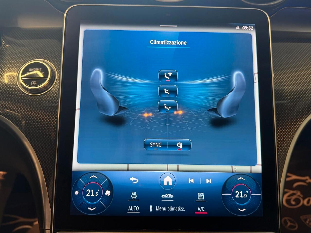 MERCEDES CLASSE C220D PREMIUM 2.0 MHEV 200CV PELLE NAVI CAM ANNO 2022