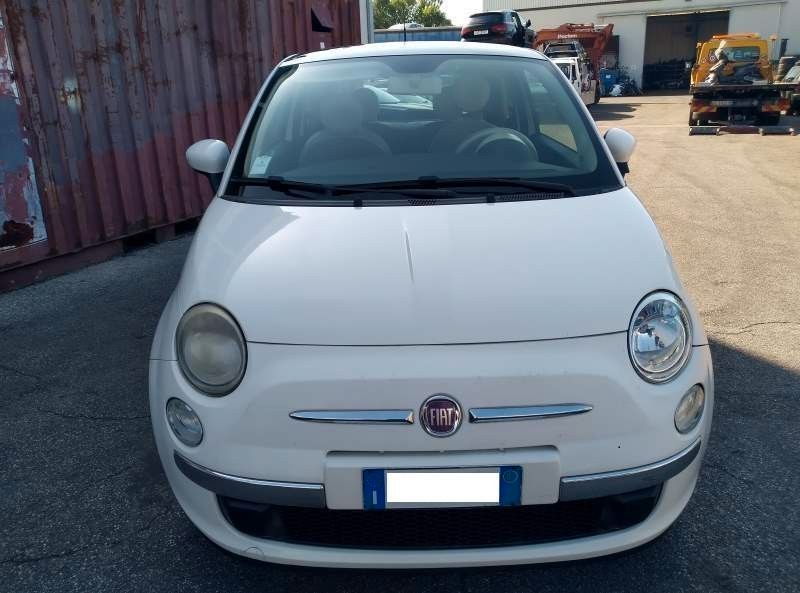 Coprisedile marrone/crema, Tessuto (Vipla), ant. e post. Fiat 500