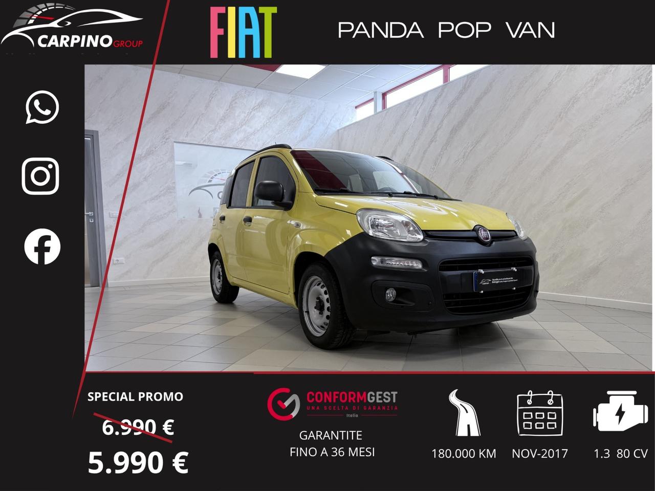 Fiat Panda 1.3 MJT S&S Pop Van 2 posti