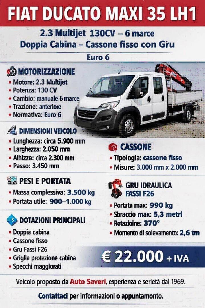 FIAT DUCATO MAXI 35 D.CAB DUCATO MAXI 35 2.3 Mul