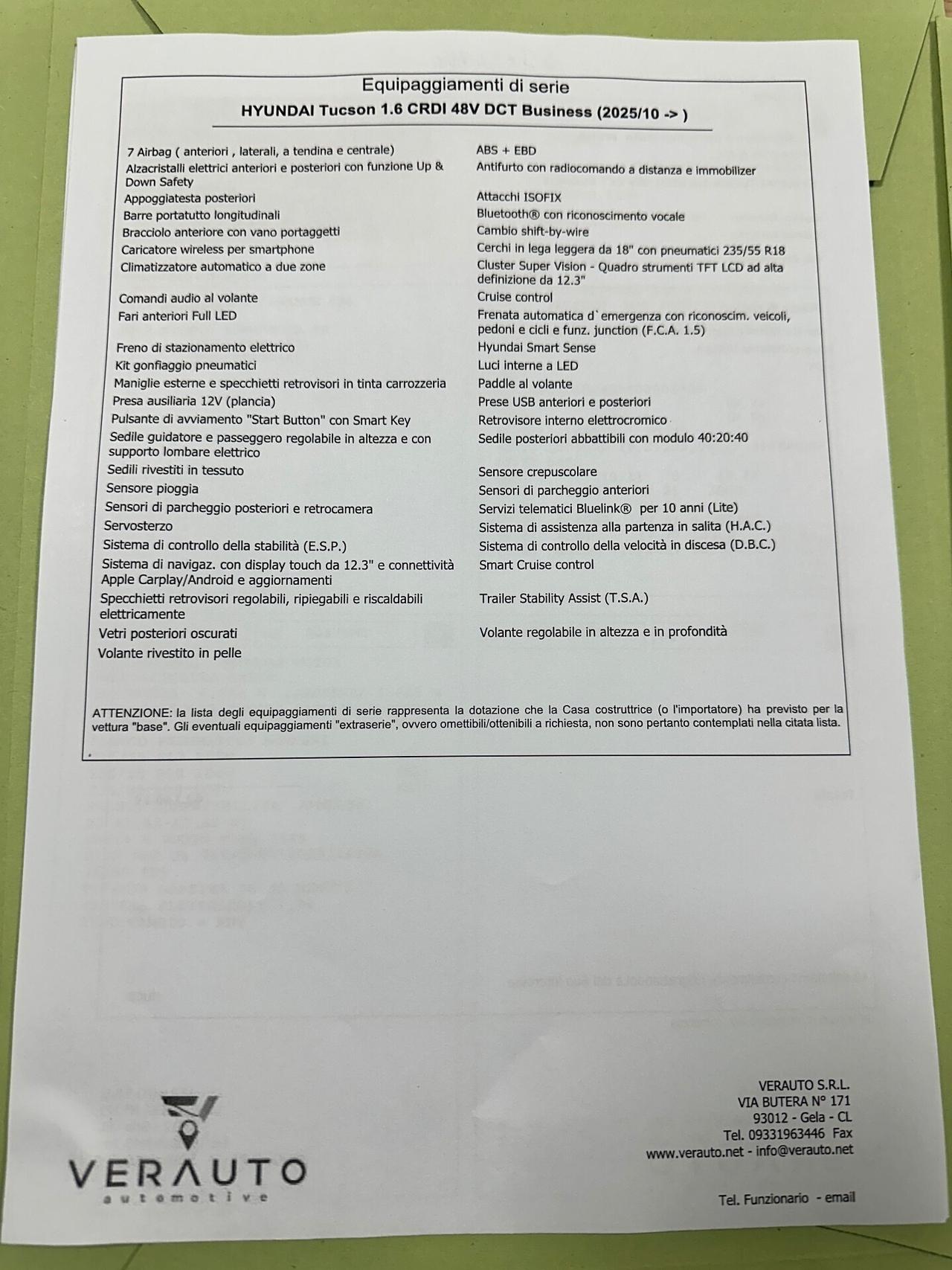 Hyundai TUCSON 1.6 crdi dct OFFERTA T-STOCK PREZZO IMPERDIBILE