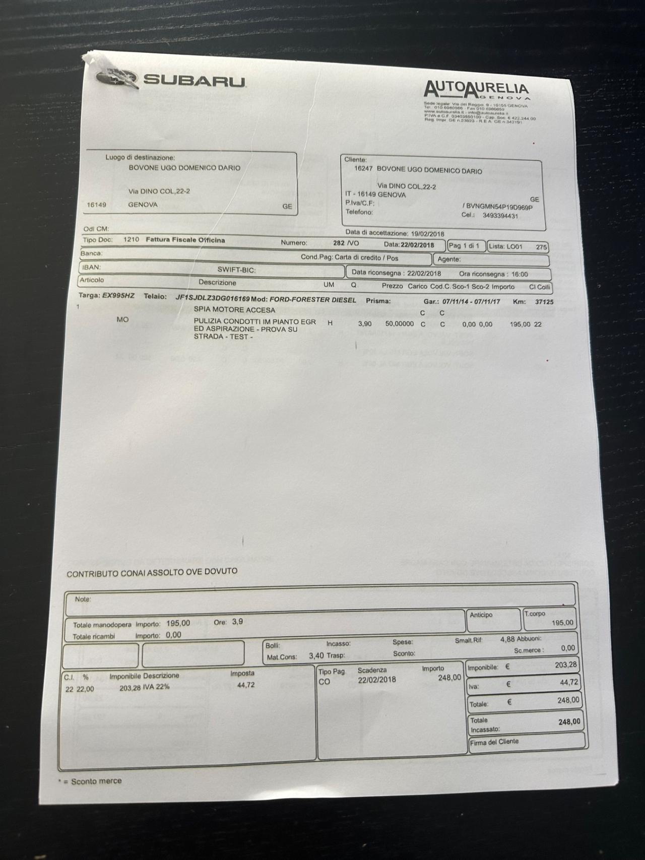 Subaru Forester 2.0D 4x4