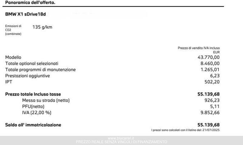 BMW X1 sDrive 18d MSport DCT