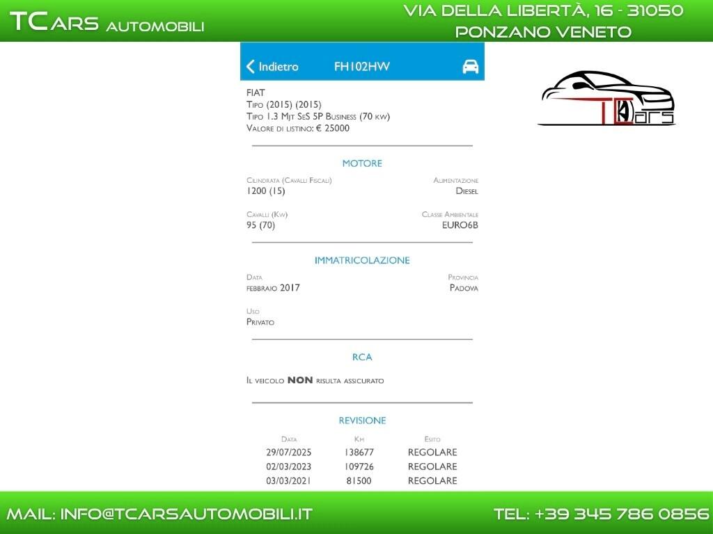 FIAT TIPO 1.3 MJET-EURO 6 B-CATENA NUOVA