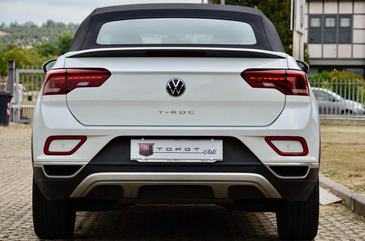 VOLKSWAGEN T-ROC 1.0 TSI STYLE 110cv, UNICOPROP, UFF ITALIANA, EURO 6D, FARI IQ LED, APPLE ANDROID, PERMUTE